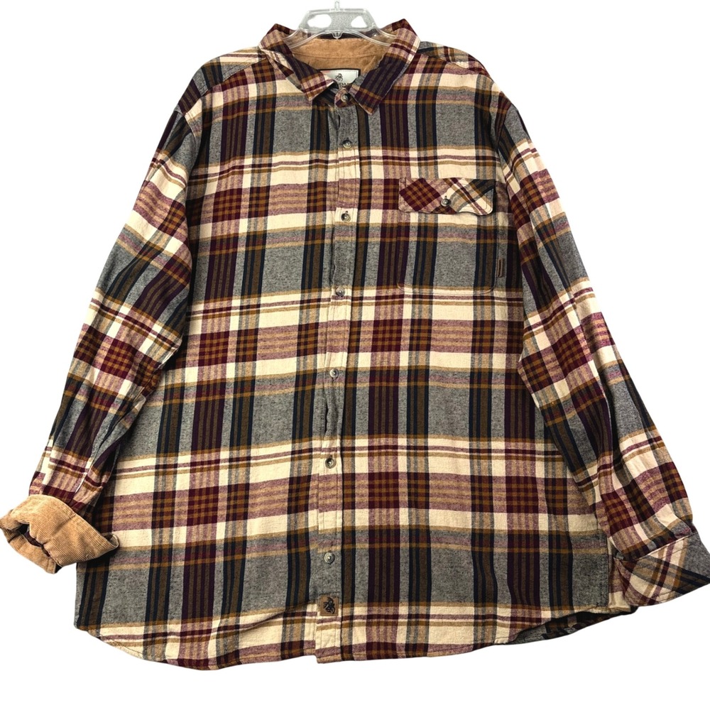 Legendary Whitetails 3XT Tall Flannel Shirt Buck Camp Corduroy Trim Gorpcore